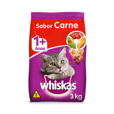 Ração Whiskas para Gatos Adultos Sabor Carne 2,7kg
