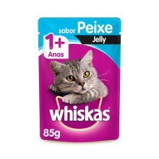Ração Úmida Whiskas Sachê Jelly para Gatos Adultos Sabor Peixe - 85g