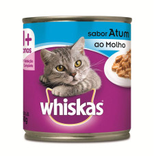 Ração Úmida Whiskas Lata para Gatos Adultos Sabor Atum ao Molho - 290g