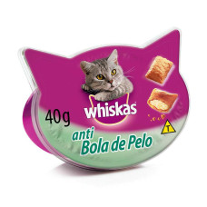 Petisco Whiskas Temptations Anti Bola de Pelo Para Gatos Adultos 40 g