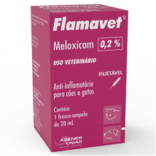 Flamavet Meloxicam 0,2% Anti-Inflamatório Injetável 20ml